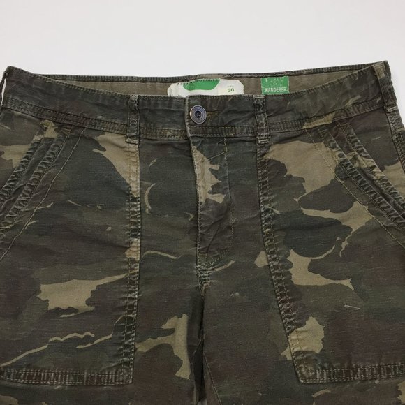 ANTROPOLOGIE Linen Blend Multi Color Camo Print THE WANDERER Utility Pant Jeans - Picture 5 of 9